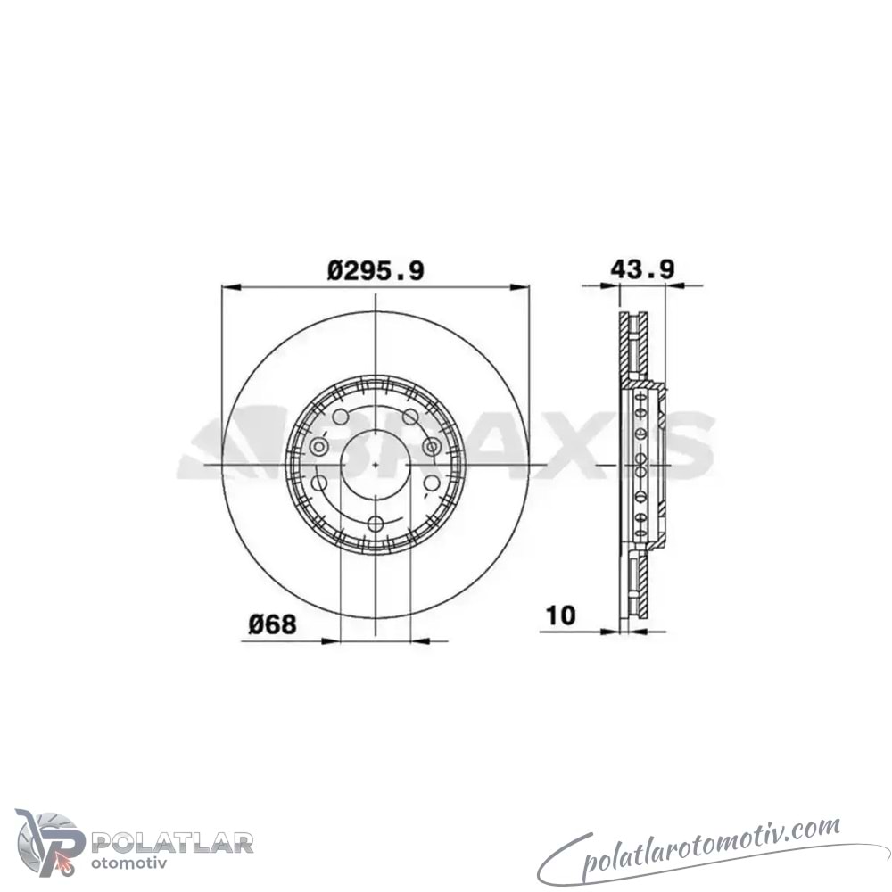 FREN DISKI ÖN 296 MM ADET FIYATIDIR(KUTU IÇI 2ADET) BSG 75-210-015 402060002R
